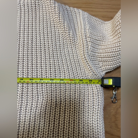 The Simple Folk Chunky Knit Cardigan Oatmeal Organic Cotton Size UK 12 US8 NWT - Picture 9 of 10